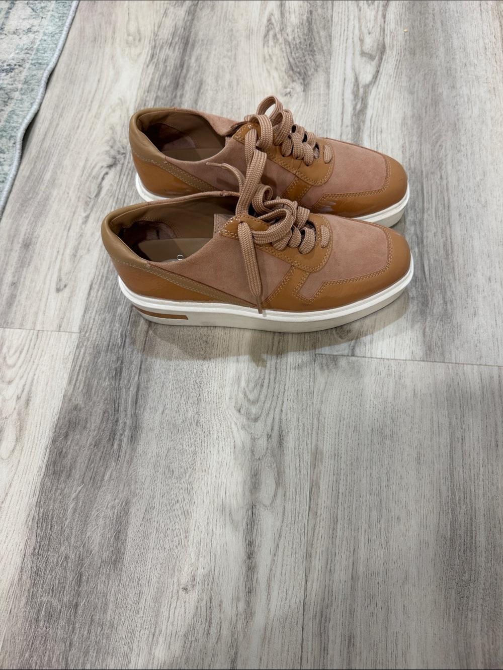 PAOLO  Casual Tan  Sneakers PLATFORM SIZE 7.5